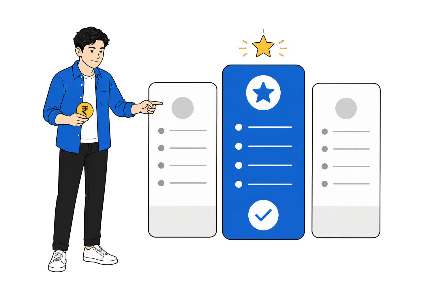 Young male founder recommending the central subscription plan